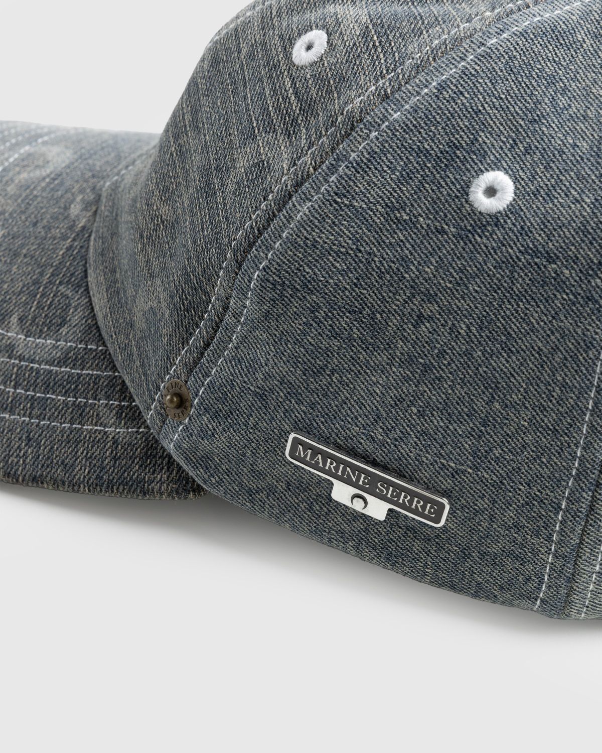 Marine Serre – Regenerated Denim Baseball Cap Grey | Highsnobiety Shop